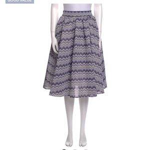 Maje striped knee length skirt purple